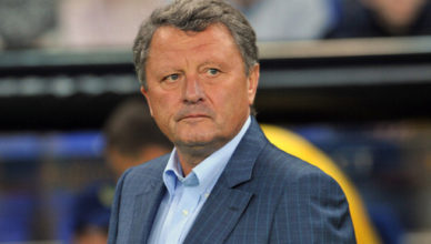 KHARKIV, UKRAINE - OCTOBER 4:  Myron Markevich, coach of FC Metalist Kharkiv looks on during the UEFA Europa League group stage match between FC Metalist Kharkiv and SK Rapid Wien held on October 4, 2012 at the Metalist Stadium in Kharkiv, Ukraine. (Photo by Genya Savilov/EuroFootball/Getty Images)